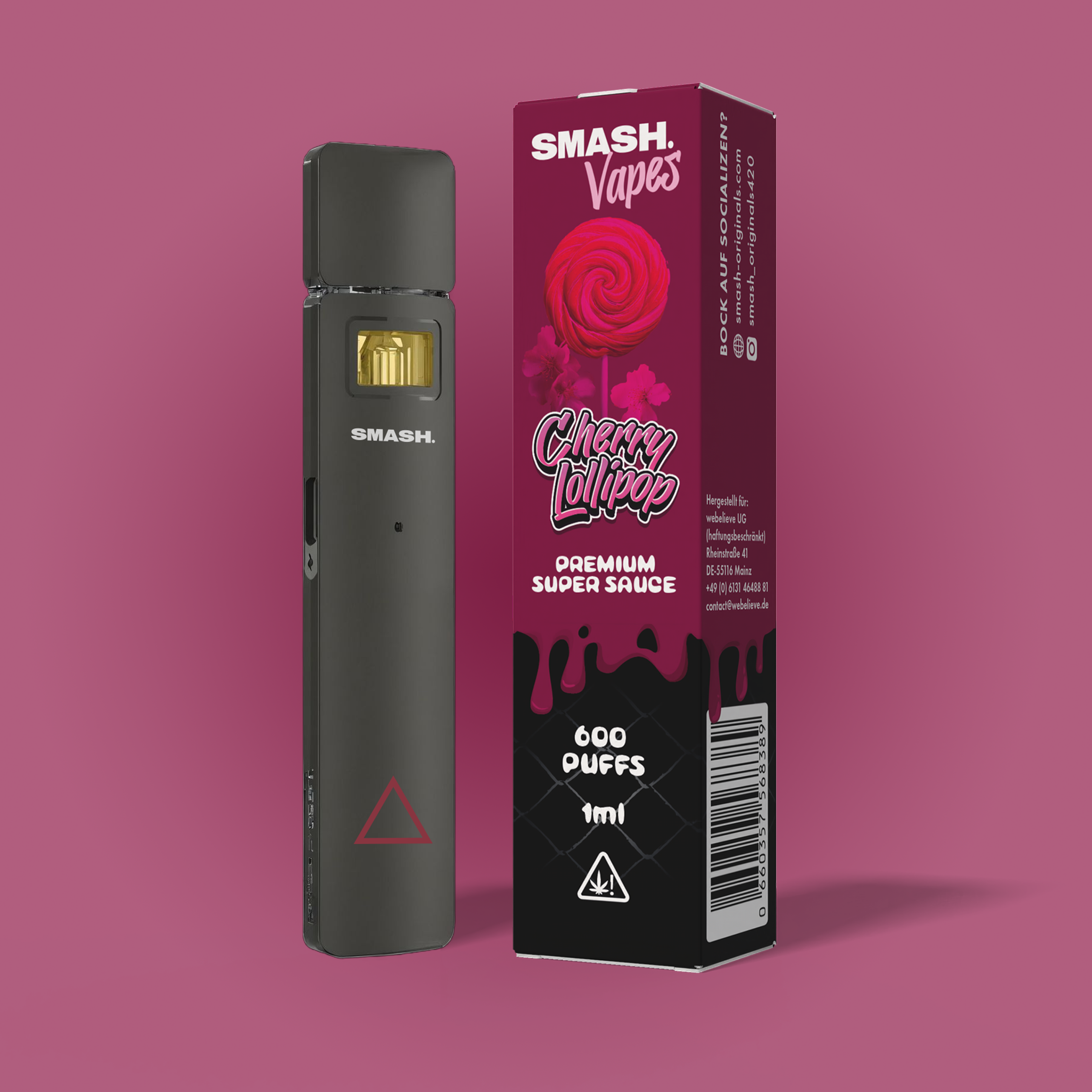 SMASH Vape Cherry Lollipop — Süße Kirsche mit Lollipop-Note